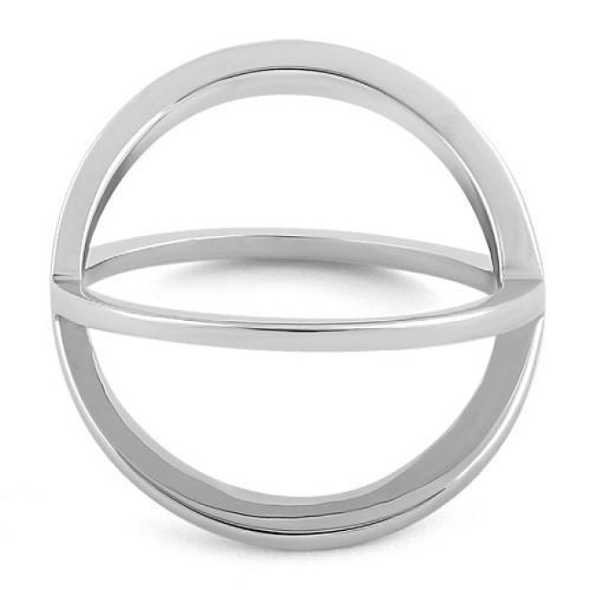 Sterling Silver Overlapping X Ring