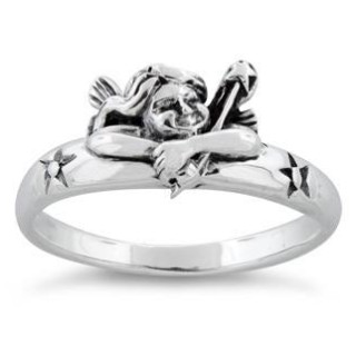 Sterling Silver Angel Ring