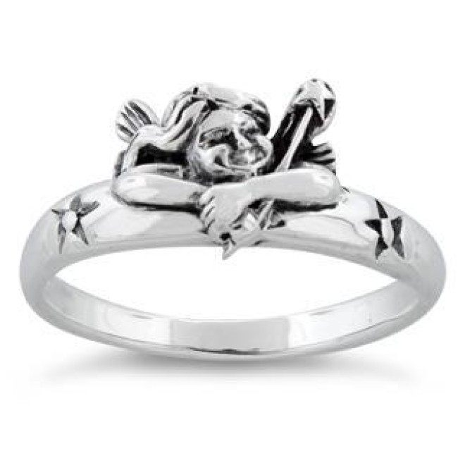 Sterling Silver Angel Ring