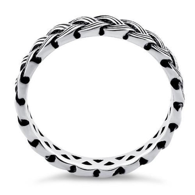 Sterling Silver Braid Eternity Band