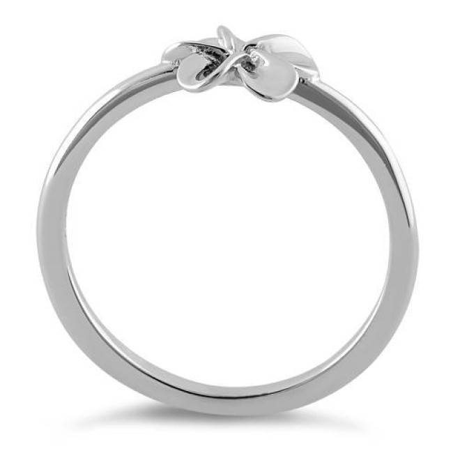 Sterling Silver Single Plumeria Flower Ring