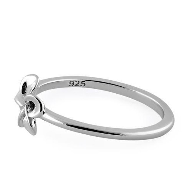 Sterling Silver Single Plumeria Flower Ring