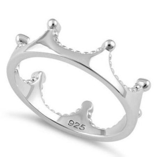 Sterling Silver Crown Ring