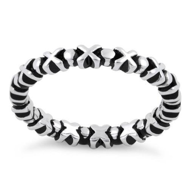 Sterling Silver X & O Stacklable Ring