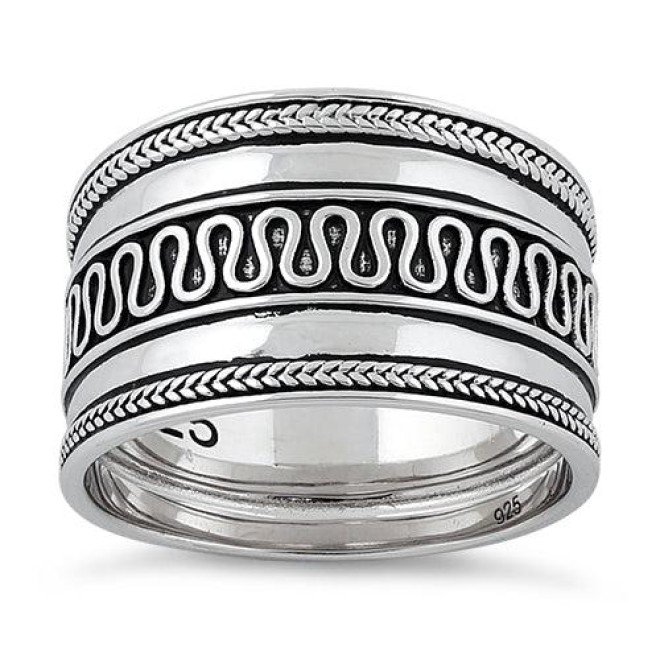 Sterling Silver Bali Design Ring