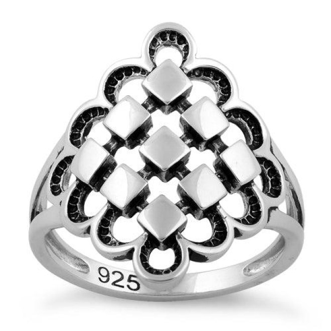 Sterling Silver Diamond Celtic Ring