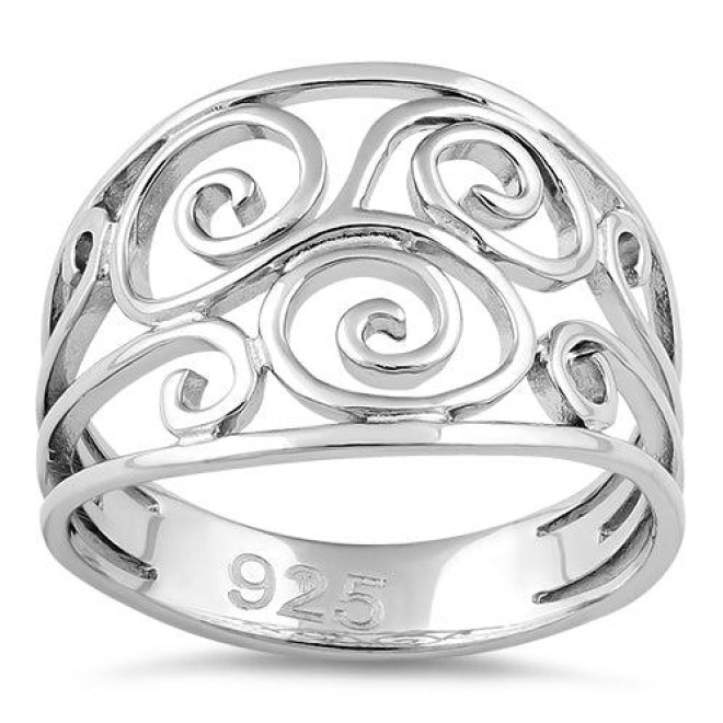 Sterling Silver Swirl Ring