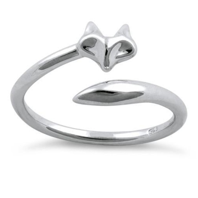 Sterling Silver Fox Ring