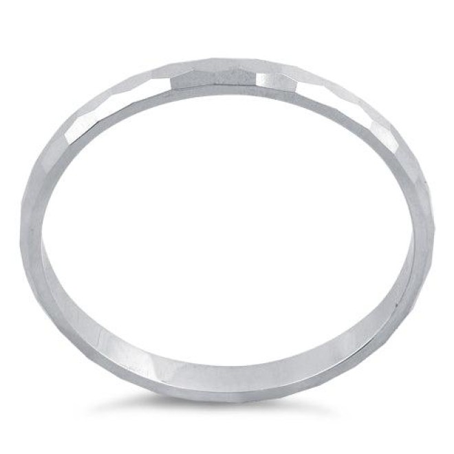 Sterling Silver 2MM Hammered Ring