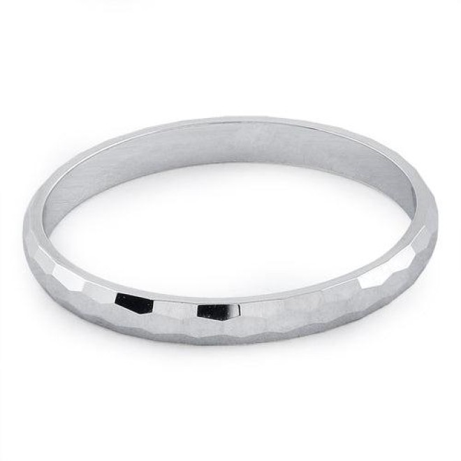 Sterling Silver 2MM Hammered Ring