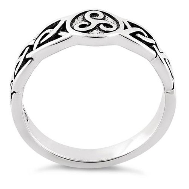 Sterling Silver Celtic Triskelion Ring