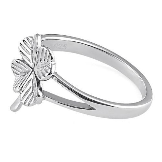 Sterling Silver Four-Leaf Clover Ring