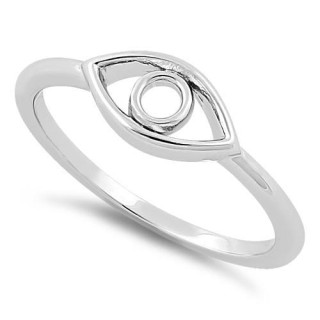 Sterling Silver Evil Eye Ring