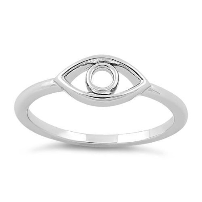 Sterling Silver Evil Eye Ring