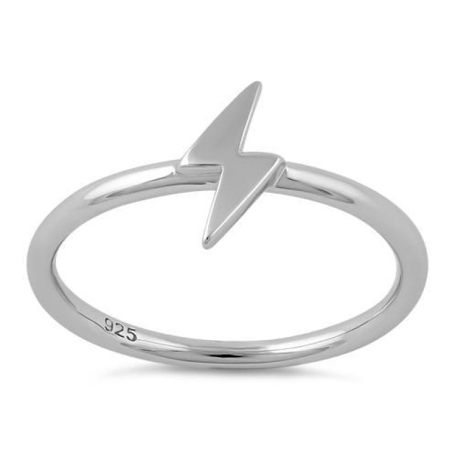 Sterling Silver Lightning Ring