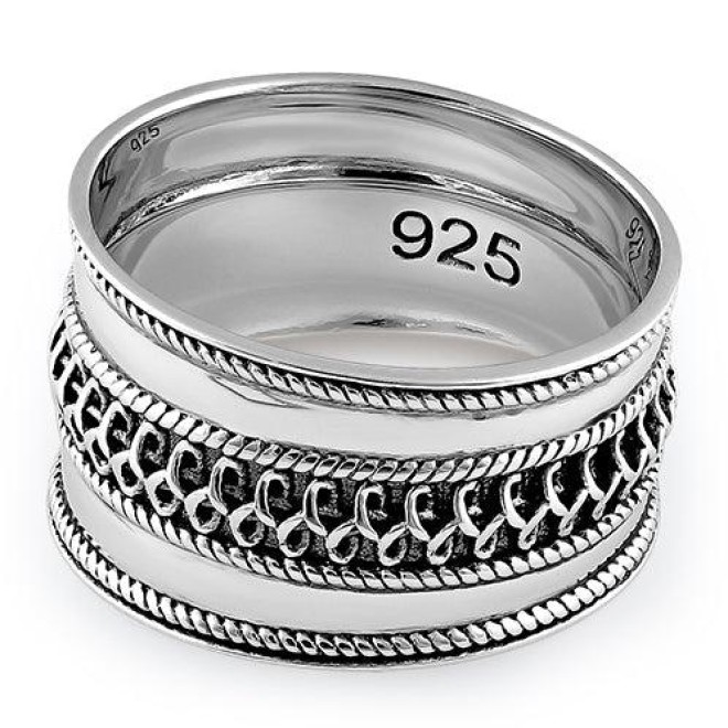 Sterling Silver Bali Design Ring