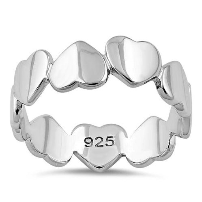 Sterling Silver Eternity Heart Ring