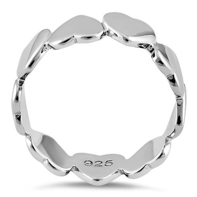 Sterling Silver Eternity Heart Ring