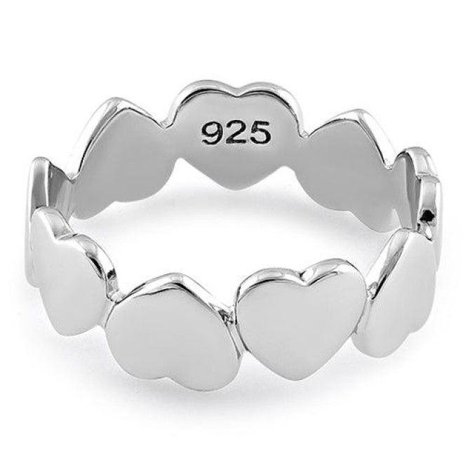 Sterling Silver Eternity Heart Ring