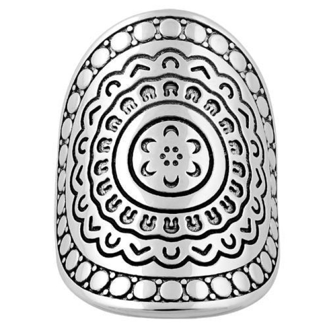 Sterling Silver Enchanted Shield Ring