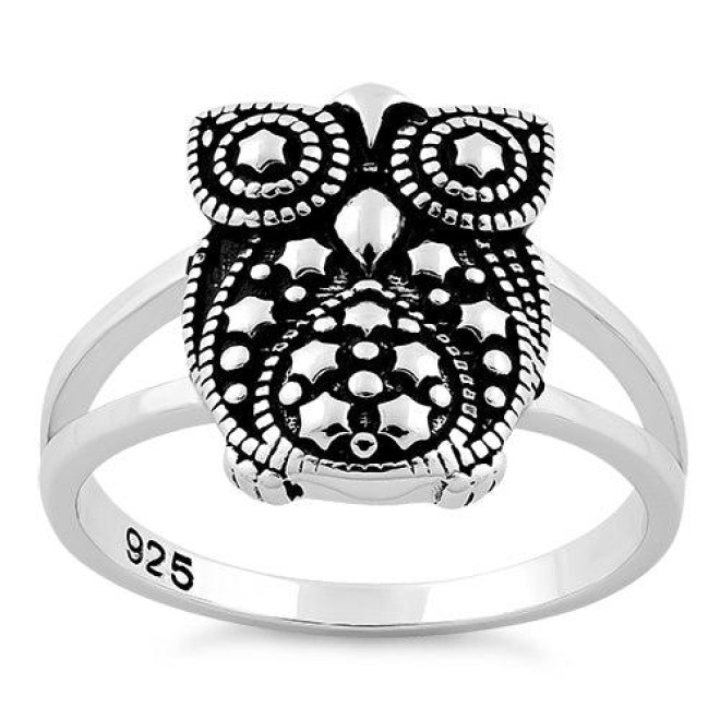 Sterling Silver Owl Ring