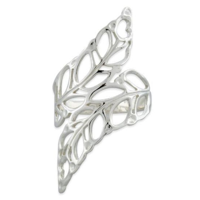 Sterling Silver Extravagant Leaves Ring
