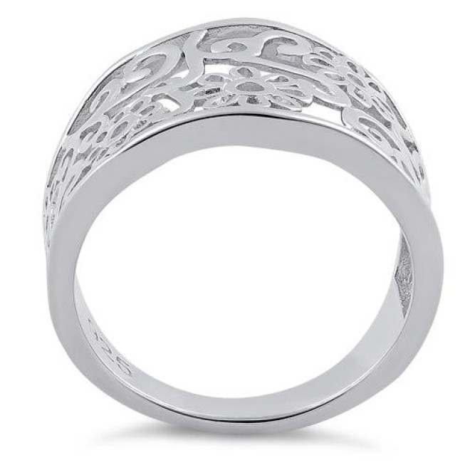 Sterling Silver Plumeria Flower Ring