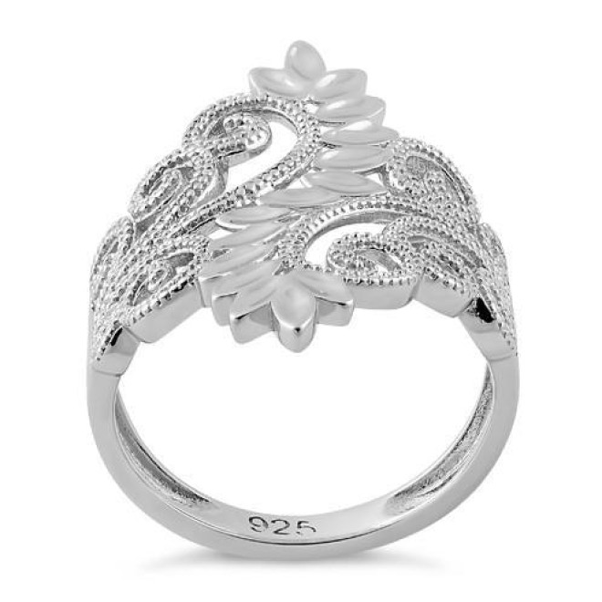 Sterling Silver Elegant Vines Ring
