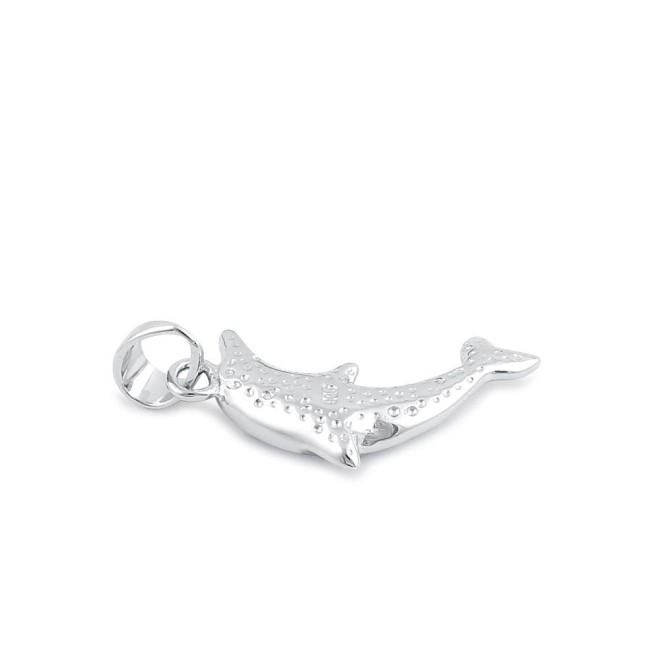 Sterling Silver Blue Lab Opal Bottlenose Dolphin Pendant