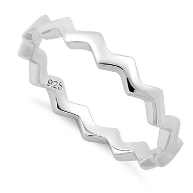 Sterling Silver Zig Zag Ring