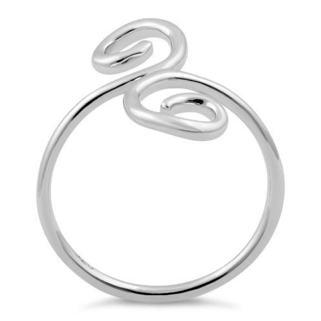 Sterling Silver Double Swirl Ring