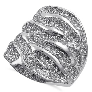 Stainless Steel Stardust Accent Ring