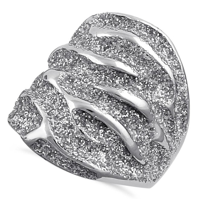 Stainless Steel Stardust Accent Ring