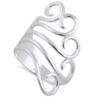 Sterling Silver form Swirl Ring