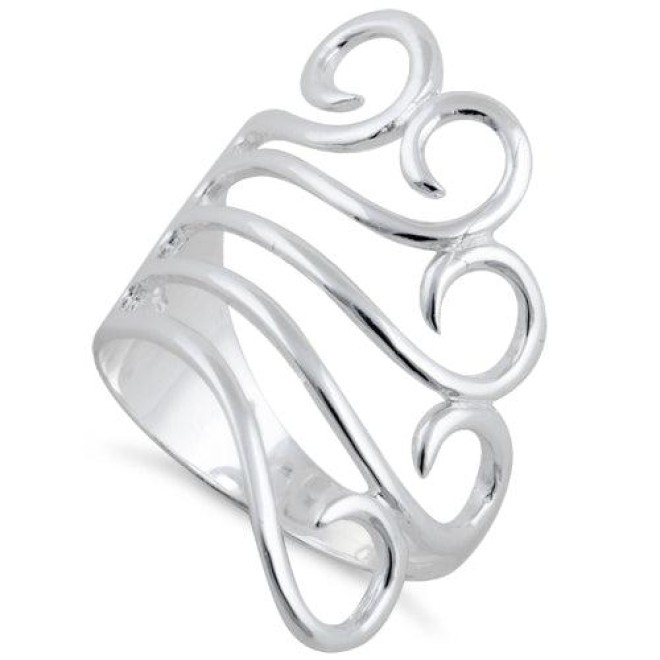 Sterling Silver form Swirl Ring