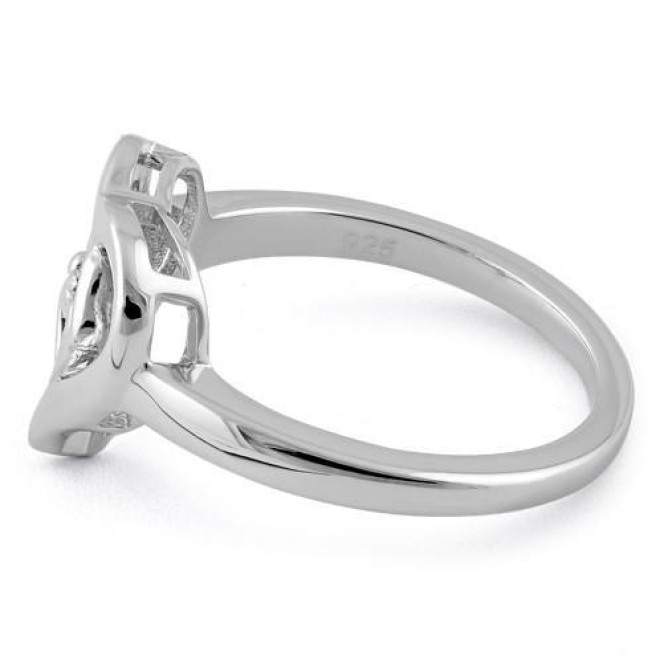 Sterling Silver Mother and Child Heart Ring