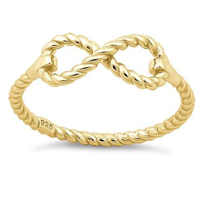 Sterling Silver Infinity Gold Plated Ring